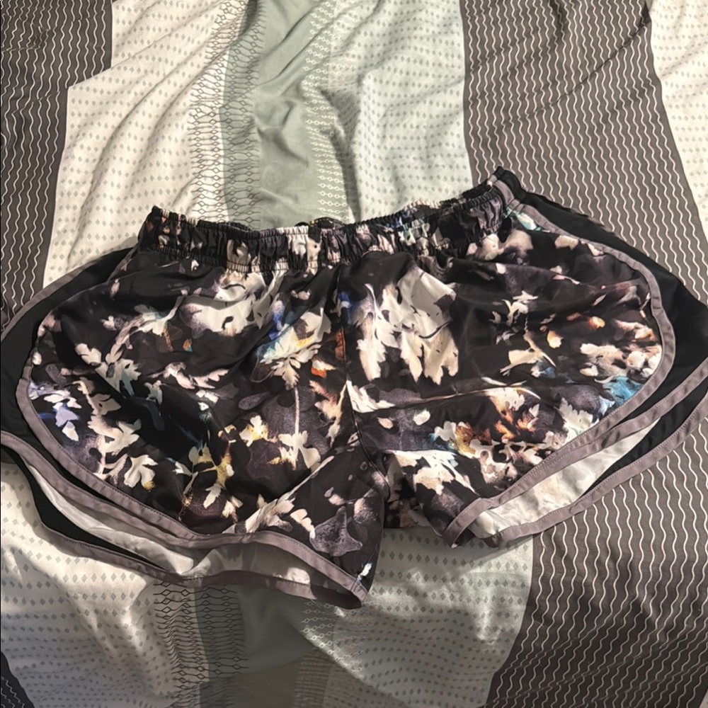 Nike Black and White Athletic Shorts with Elastic Waistband